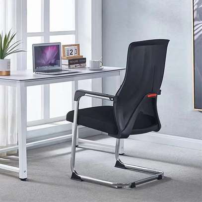 Visitor Chair Black Ergonomic Mesh Office Seating image 3