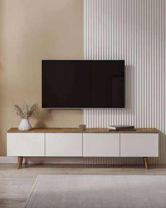 White Wooden TV Cabinet image 8