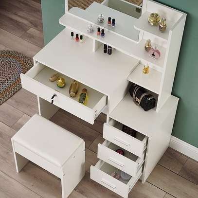 White Dressing Table With Mirror image 9