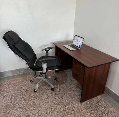 Office study desk ➕ secretarial headrests chair image 7