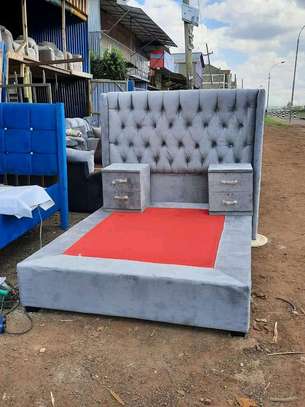 King Size Modern Bed with Side Draws image 6