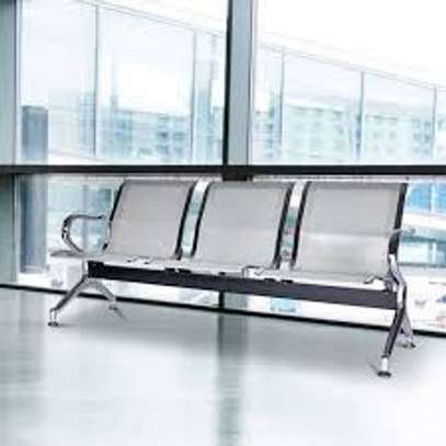 3 Seater Ergonomic Metallic Bench image 3