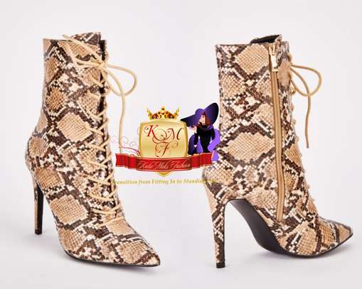 Animal Print Ankle Boots From UK image 1