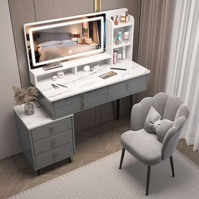 Modern Dressing Table with Storage Cabinet image 4
