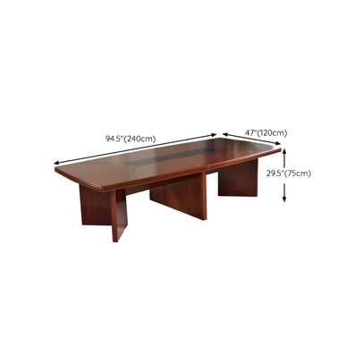 Boardroom Table: 2400mm Executive Red Mahogany Boardroom image 5