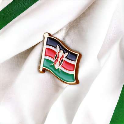 Fluttering Kenya Flag Lapel Pinbadge image 3