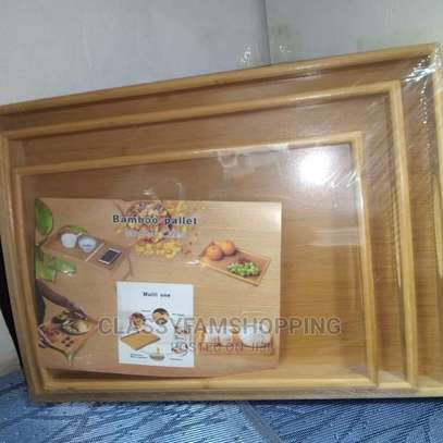 High Quality Multifunctional Bamboo Serving Trays image 7