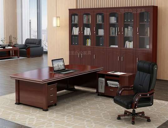 Office Desk : Office Mahogany Business Executive Desk image 13