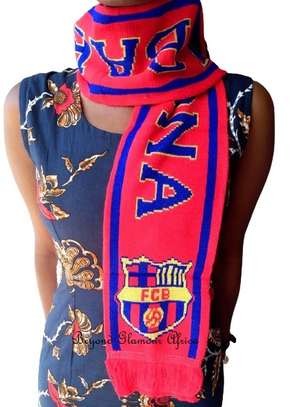 Barcelona knit scarf with leather belt combo image 2