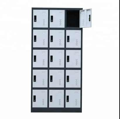 Durable 15-Door Steel Locker for School and Staff Use image 3