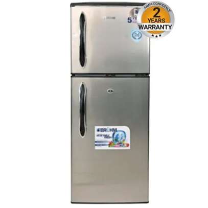 Bruhm BRD-140, Double Door Refrigerator, 120L - Inox image 1