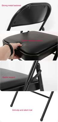 Stackable Outdoor Folding Chair – Black Metal Frame image 6