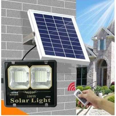100W Outdoor Sensor And Solar FloodLight With SolarPanel And Remote Control image 5