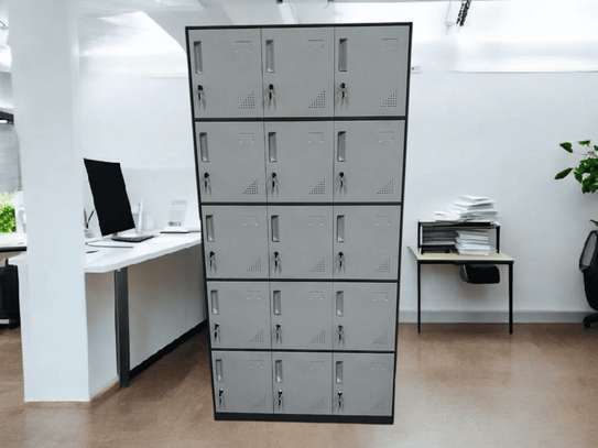 Locker Cabinets; 15 Doors Steel Office Lockable Cabinet i image 1