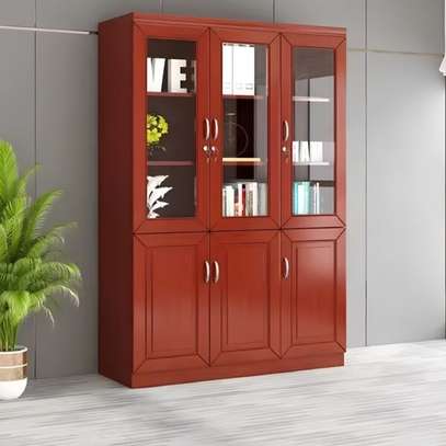 Economical Wooden Office Bookcase and Storage Cabinet image 1