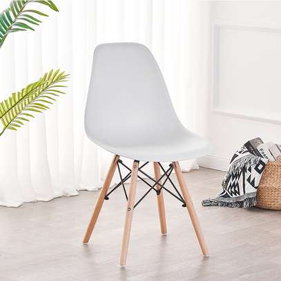White Eames Plastic Dining Chairs image 5