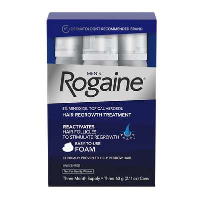 Men's Rogaine 5% Minoxidil Foam for Hair Regrowth, 3 pack image 4