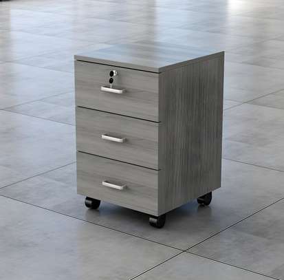 3-Drawer Vertical Mobile File Cabinet with Lock image 3