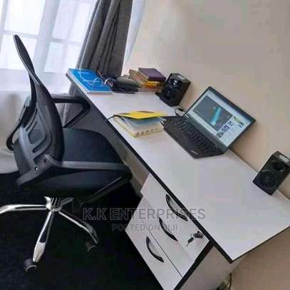 1.2 meters office desk plus low back  recliner mesh chair image 3