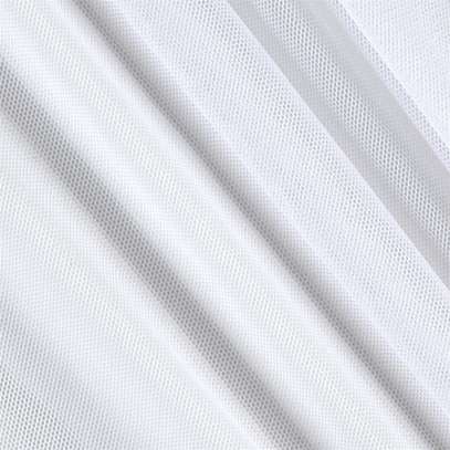 Stretch Nylon Mesh Knit White, Fabric by the Yard image 1