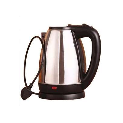 4you Cordless Stainless Steel Electric Jug 2Ltr Silver&Black image 1