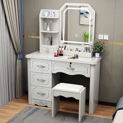 Dressers: White Home Dressing Vanity Set image 3
