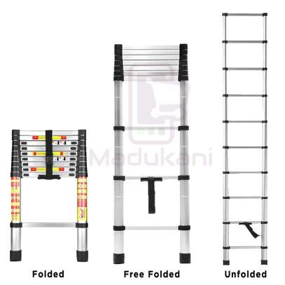 3.8m 12.5ft Telescopic Aluminium Ladder, Heavy Duty image 7