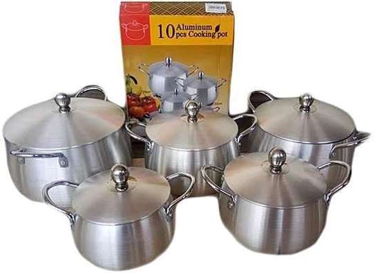 10pc Aluminum Belly Pots image 1