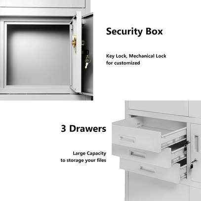 2-Door Office Cabinet with Secure  Safe image 5