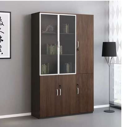 Office Two Door Wooden File Cabinet image 2