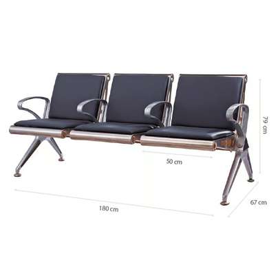 Office Bench: 3- Seater Padded Reception Bench image 3