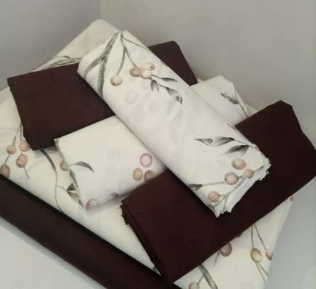 dark brown Egyptian cotton bed sheets set image 1