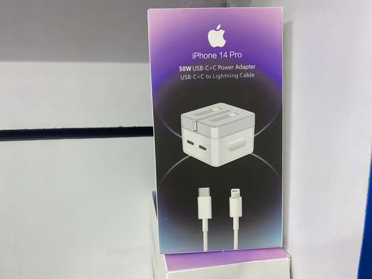 Iphone dual type c to lightning 50 watts fast charger image 1