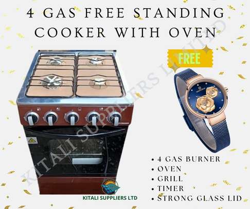 4 gas free standing  cooker with oven image 1
