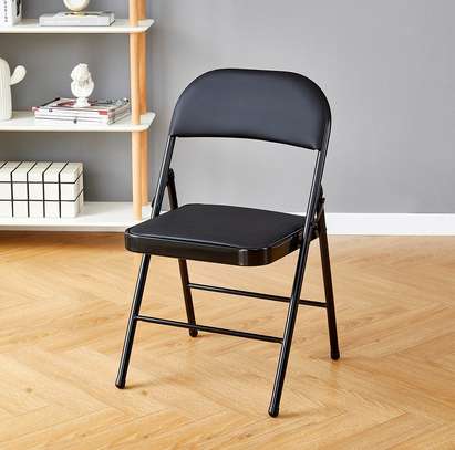 Metal Frame Leather Padded Foldable Visitors Office Chair image 12