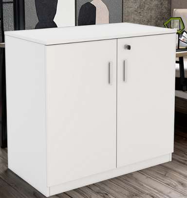 Office cabinet: Modern White Office Filing Cupboard image 1