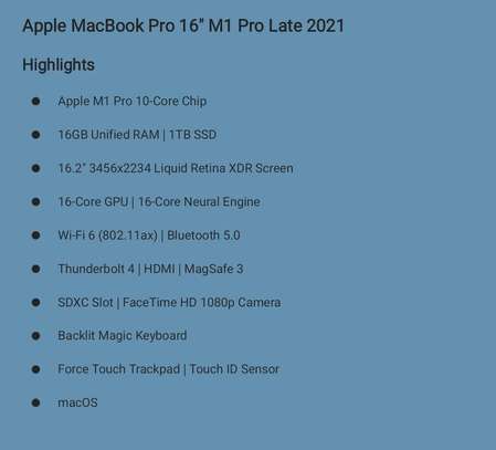 Apple MacBook Pro 16" M1 Pro Late 2021 image 2