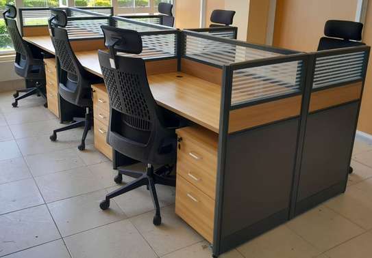 Office Desk; High Quality 6 Way Office Workstation image 4