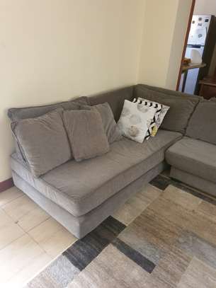 L-Shaped Grey Sofa image 1