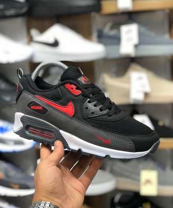 Nike Air Max 90 off Black/Orange Sneakers/White Sports Shoes image 2