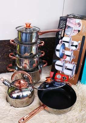12 pcs yiametei stainless cookware set image 1