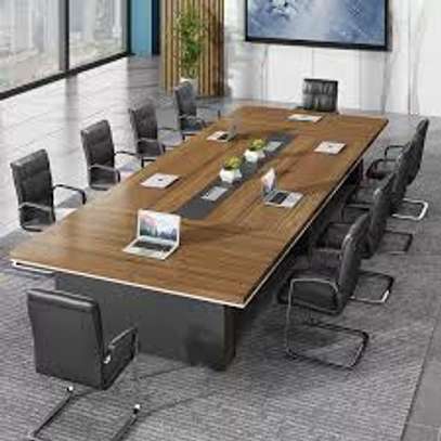2.4 M Rectangular Wooden Executive Boardroom Table image 5