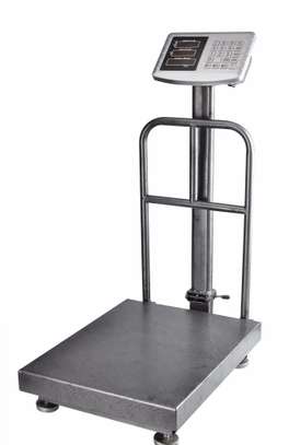 300kg digital weighing scale with railing electronic platform image 1