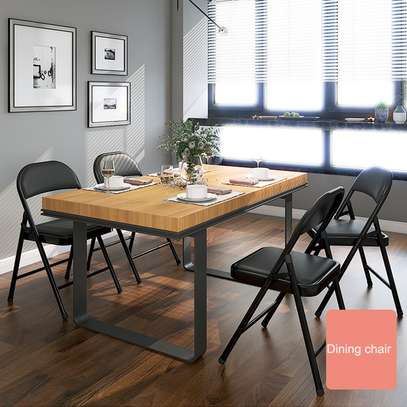 Stackable Outdoor Folding Chair – Black Metal Frame image 3