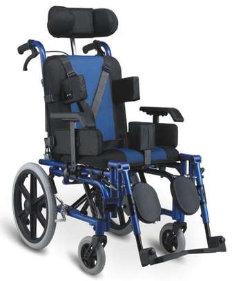 cerebral palsy wheelchair (extra padded with safety belts) image 1