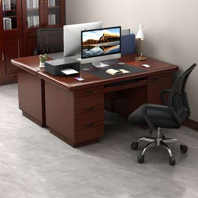 Office Desk; 120cm Mahogany Executive Desk image 2