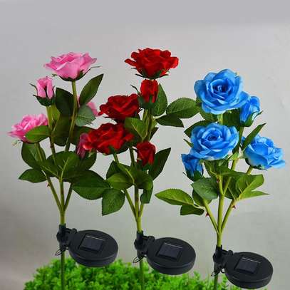 7 Heads Solar LED Rose Flower Outdoor Lights image 6
