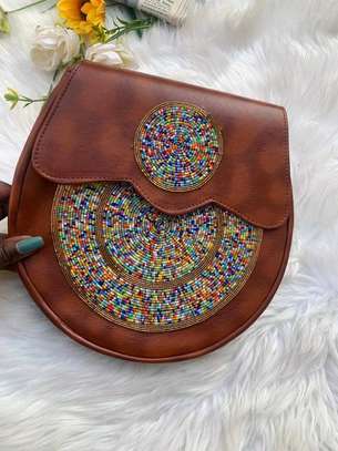 Sling Beaded leather Bags image 1