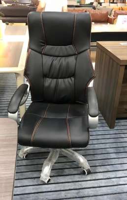 Office Chair ; Black Leather Eecutive Office Chair image 4