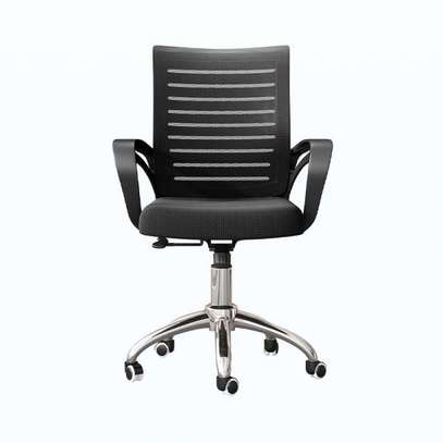 Office Chair: Strong Adjustable Mesh Heavy Duty Fabric Chair image 4